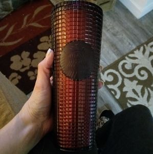 24 oz burgundy colored starbucks cup